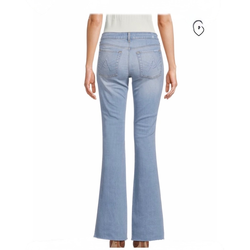 7 For All Mankind: "A" Pocket Faded Bootcut Raw Edge Jeans, 31, Sirte - Picture 5 of 7